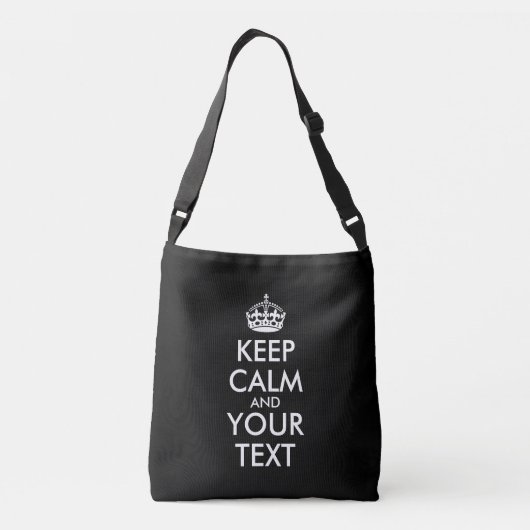 Kalm houden en doorgaan - Creëer uw eigen Crossbody Tas (Achterkant)