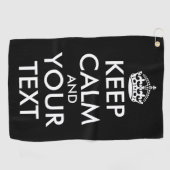 Kalm houden en doorgaan - Creëer uw eigen Golfhanddoek (Horizontaal)