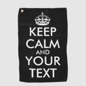 Kalm houden en doorgaan - Creëer uw eigen Golfhanddoek (Voorkant)