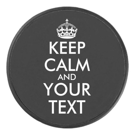 Kalm houden en doorgaan - Creëer uw eigen Hockey Puck (Voorkant)