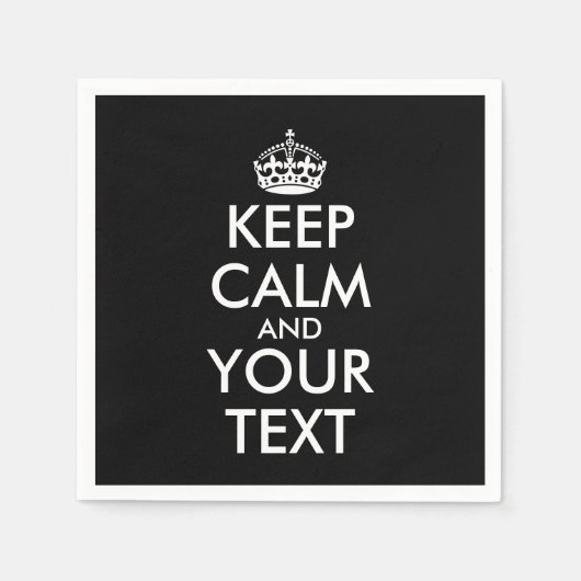 Kalm houden en doorgaan - Creëer uw eigen Servet (Voorkant)