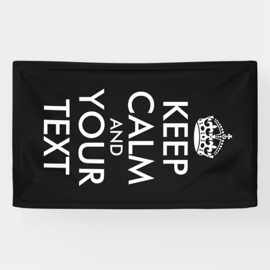 Kalm houden en doorgaan - Creëer uw eigen Spandoek (Horizontaal)