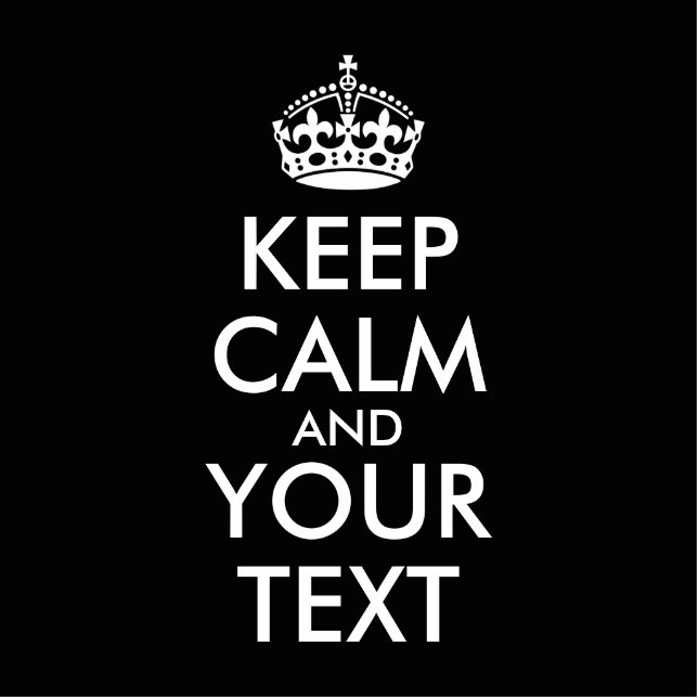 Kalm houden en doorgaan - Creëer uw eigen Staand Fotobeeldje (Voorkant)