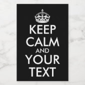 Kalm houden en doorgaan - Creëer uw eigen Voedselcontainer Etiket (Enkel label)