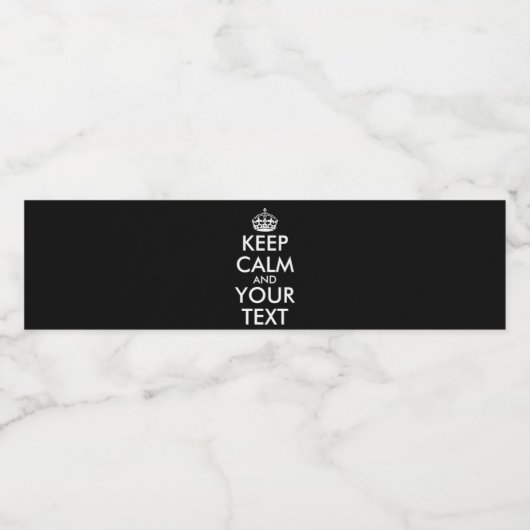 Kalm houden en doorgaan - Creëer uw eigen Waterfles Etiket (Enkel label)