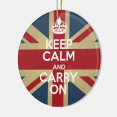 Kalm houden en doorgaan keramisch ornament (Links)