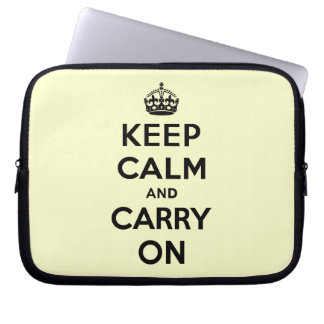 Kalm houden en doorgaan laptop sleeve