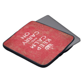 Kalm houden en doorgaan laptop sleeve