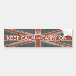 Kalm houden en doorgaan met de vlag van het Vereni Bumpersticker