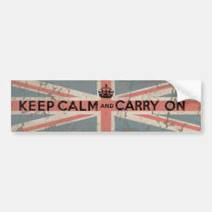 Kalm houden en doorgaan met de vlag van het Vereni Bumpersticker