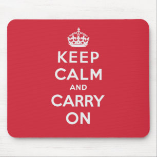 Kalm houden en doorgaan muismat