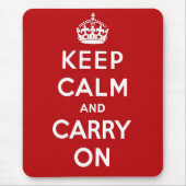 Kalm houden en doorgaan op Mousepad Muismat (Voorkant)