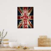 Kalm houden en doorgaan poster (Keuken)