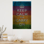 Kalm houden en doorgaan poster (Keuken)
