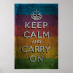 Kalm houden en doorgaan poster