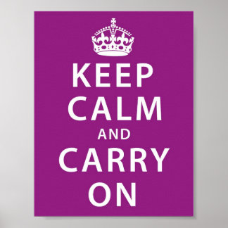 Kalm houden en doorgaan poster