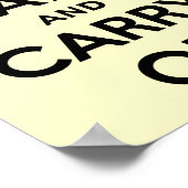 Kalm houden en doorgaan poster (Hoek)