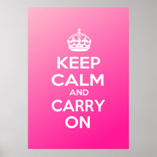 Kalm houden en doorgaan poster