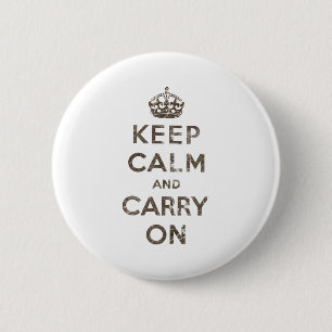 kalm houden en doorgaan ronde button 5,7 cm