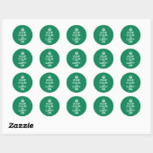 Kalm houden en doorgaan ronde sticker (Vel)