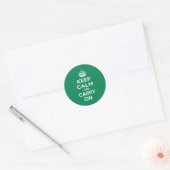 Kalm houden en doorgaan ronde sticker (Envelop)