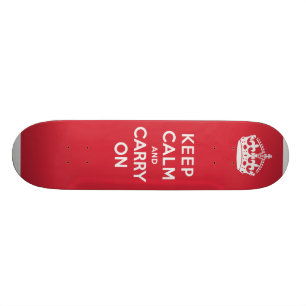 Kalm houden en doorgaan skateboard