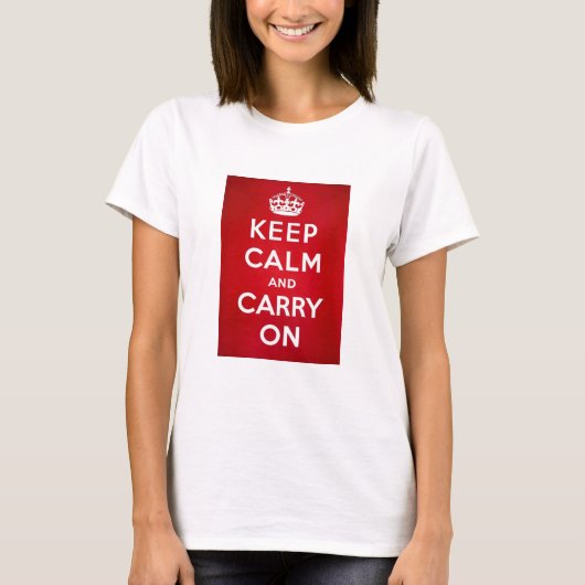 Kalm houden en doorgaan t-shirt (Voorkant)