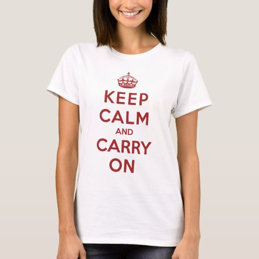 Kalm houden en doorgaan t-shirt (Voorkant)