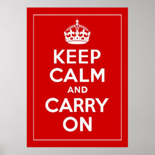 Kalm houden en doorgaan ~ Tweede Wereldoorlog Poster