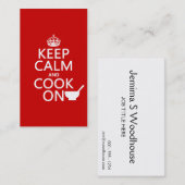 Kalm houden en doorgaan visitekaartje (Voorkant / Achterkant)