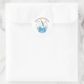 Kalm houden en draaibaar houden - Swimmer-ontwerp Ronde Sticker (Tas)