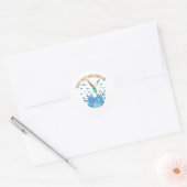Kalm houden en draaibaar houden - Swimmer-ontwerp Ronde Sticker (Envelop)