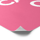 Kalm houden en dragen On_PINK Poster (Hoek)