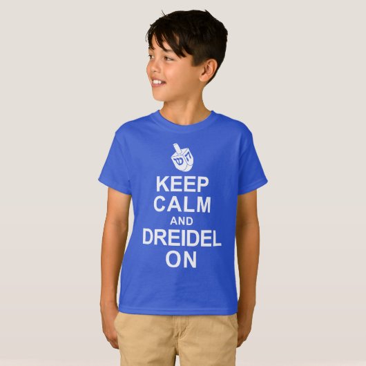 Kalm houden en Dreidel aan T-shirt (Voorkant volledig)