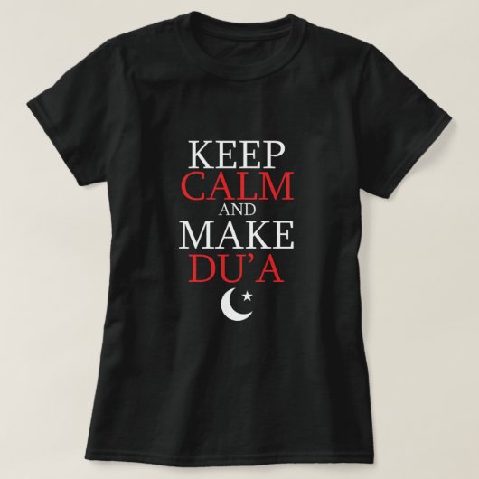 Kalm houden en Dua islam maken Allah Namaz Gi T-shirt (Design voorkant)
