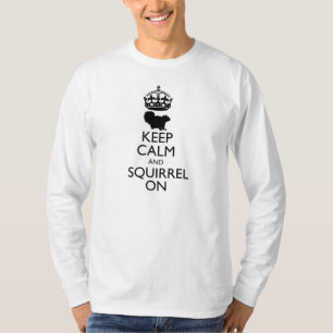 Kalm houden en eekhoorn aan t-shirt