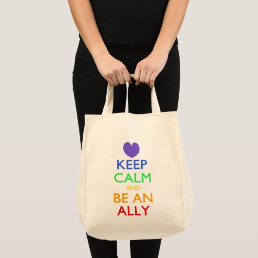 Kalm houden en een Ally zijn Tote Bag (Voorkant (product))