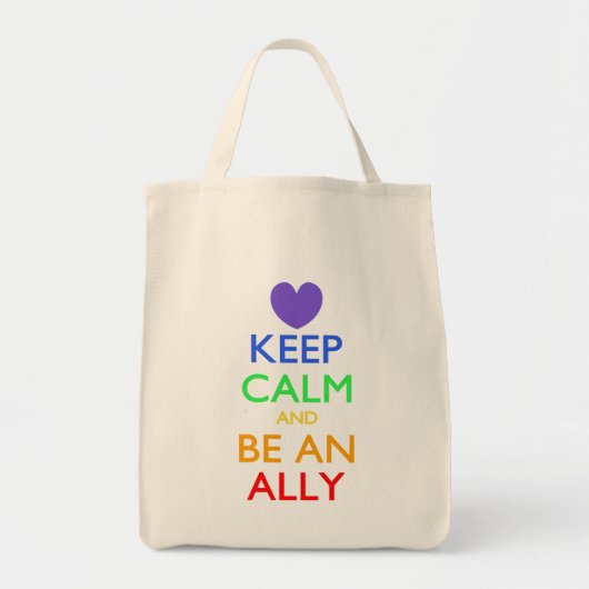 Kalm houden en een Ally zijn Tote Bag (Voorkant)