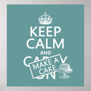 Kalm houden en een Cake maken Poster