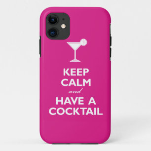 Kalm houden en een cocktail hebben (warm roze) iPhone 11 hoesje