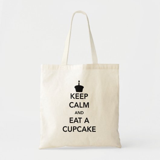 Kalm houden en een Cupcake eten Tote Bag (Voorkant)