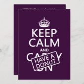 Kalm houden en een donut hebben kaart (Voorkant / Achterkant)