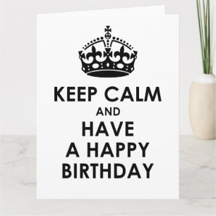 Kalm houden en een gelukkige dag hebben kaart