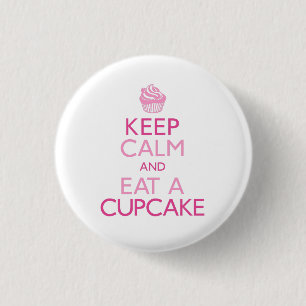 Kalm houden en een koekje eten ronde button 3,2 cm