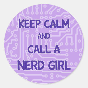 Kalm houden en een Nerd Girl Sticker bellen