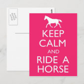 Kalm houden en een paardenBriefkaart besturen Briefkaart (Voorkant / Achterkant)