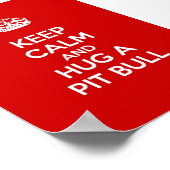 Kalm houden en een Pit Bull vasthouden Poster (Hoek)
