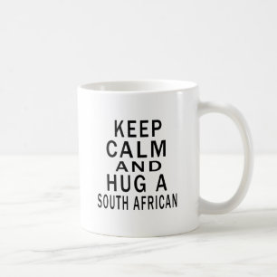 Kalm houden en een Zuid-Afrikaan vasthouden Koffiemok