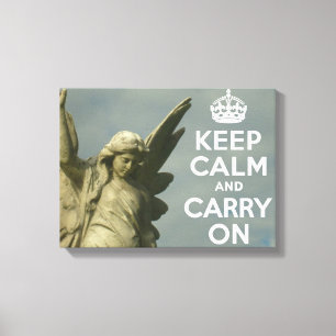 Kalm houden en engel dragen canvas afdruk