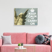 Kalm houden en engel dragen canvas afdruk (Insitu (Woonkamer))